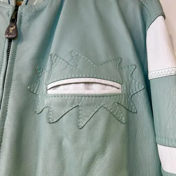 Vintage Buxton Men’s Leather Bomber Jacket Designer- Size 50 IT -Medium 38-40 - Picture 4 of 9